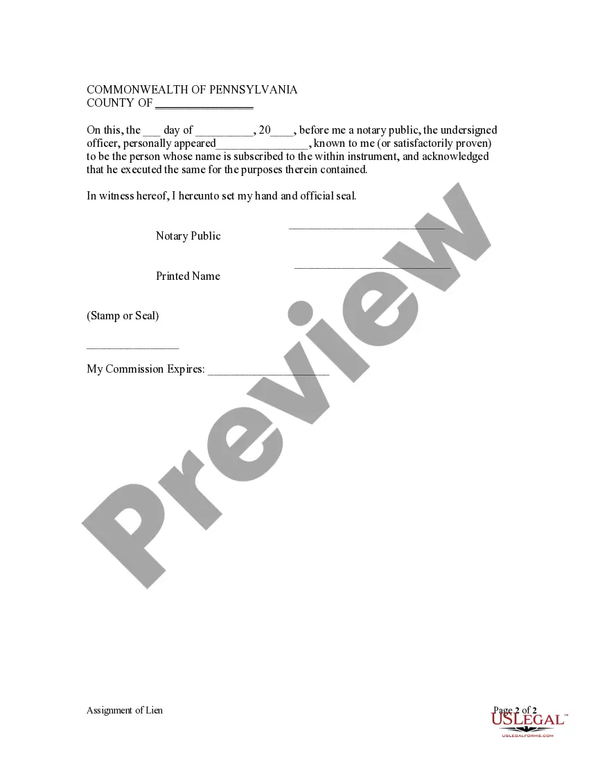 Get Assignment of Lien - Individual Preview Assignment of Lien - Individual
