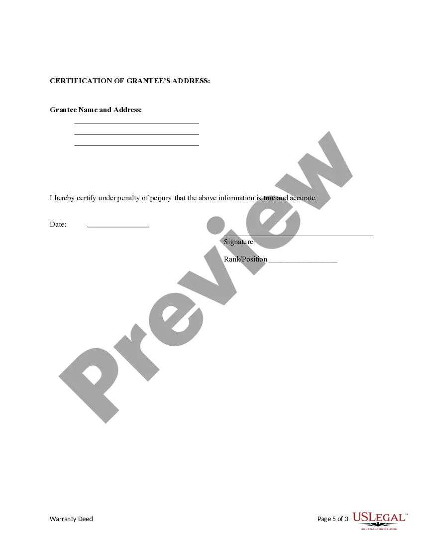 Preview Warranty Deed from Husband and Wife to Corporation