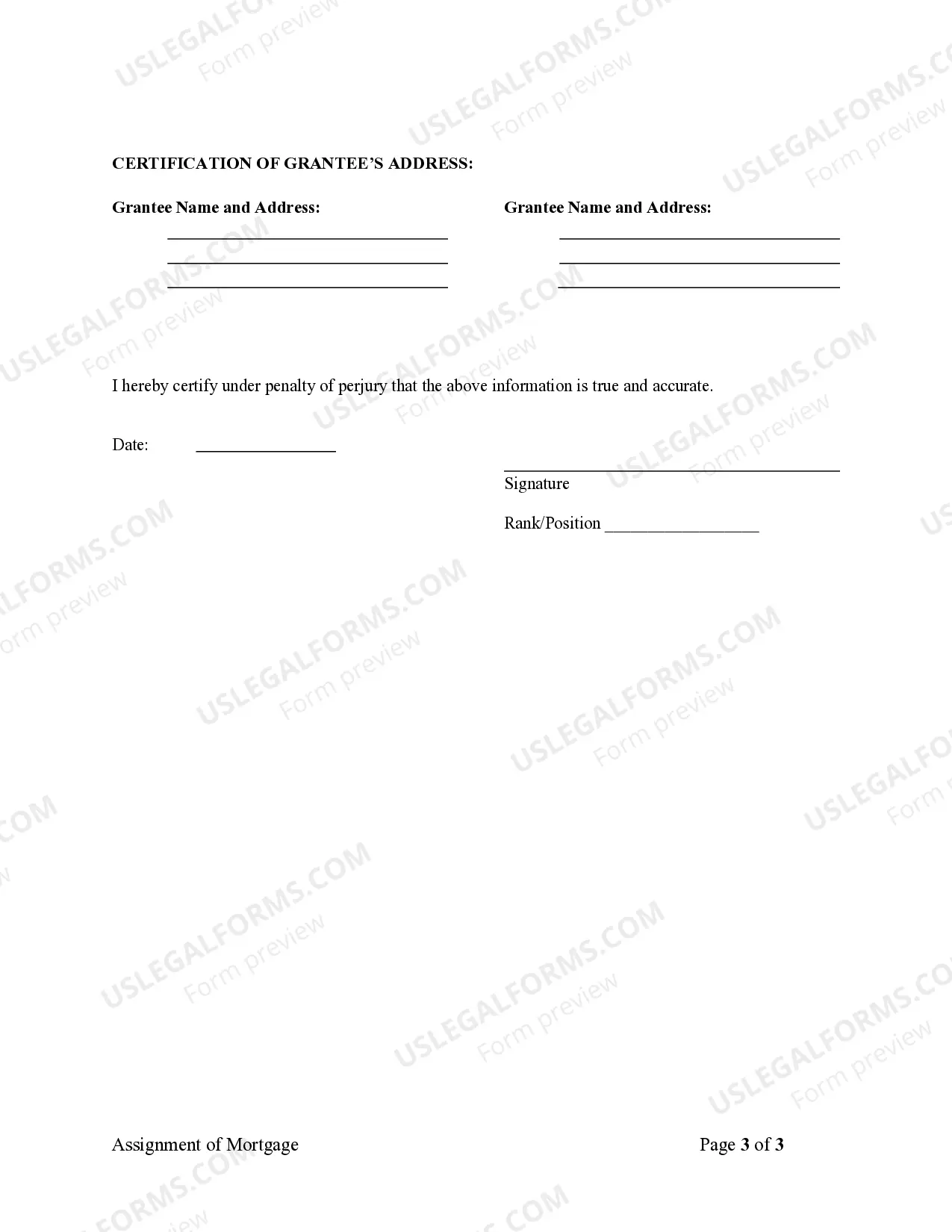 Preview Assignment of Mortgage by Corporate Mortgage Holder