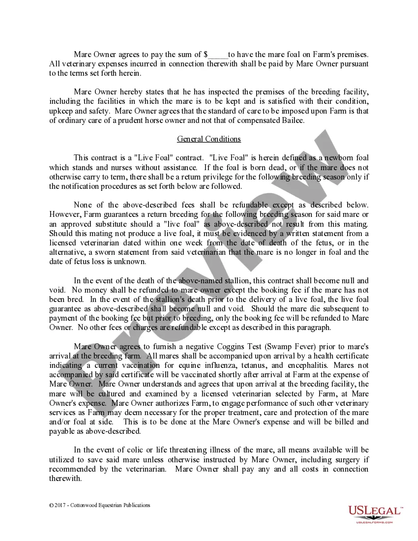 Get Stallion Service Contract - Horse Equine Forms Preview Stallion Service Contract - Horse Equine Forms