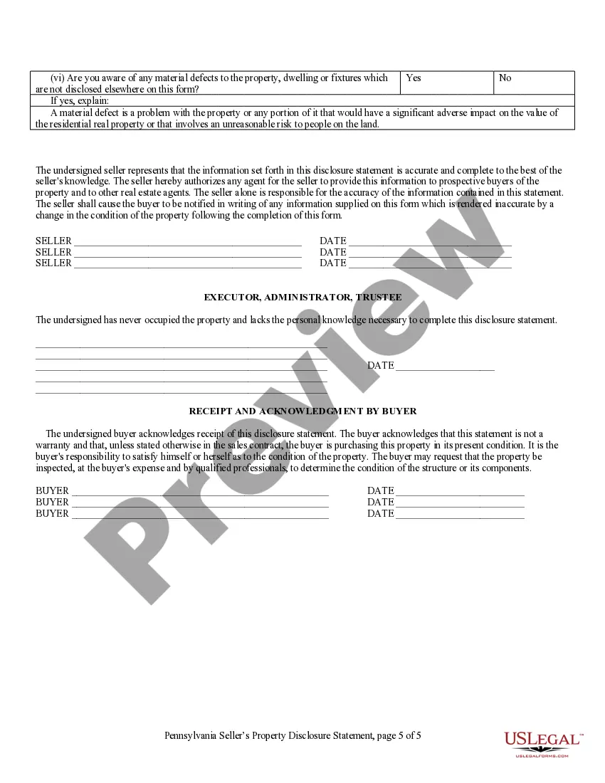 Get Residential Real Estate Sales Disclosure Statement Preview Residential Real Estate Sales Disclosure Statement