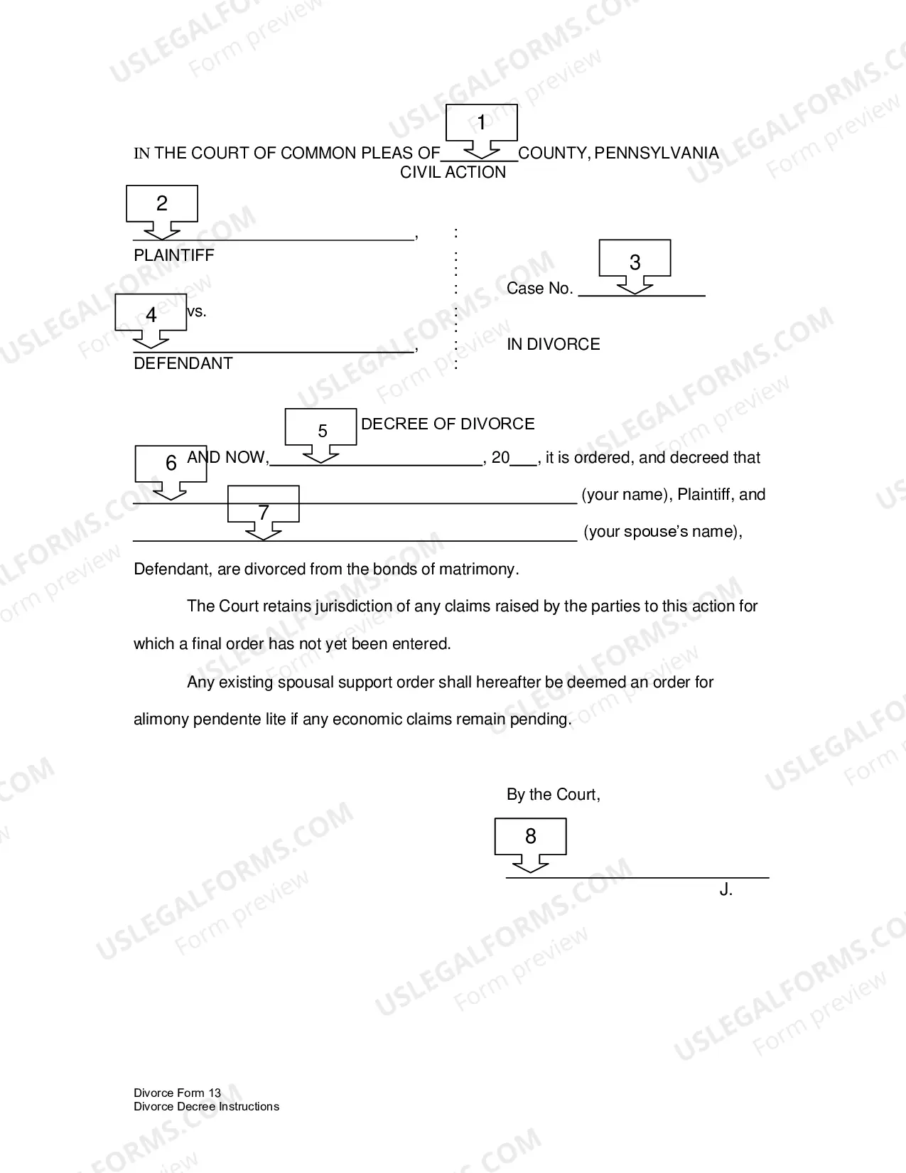 Preview Decree of Divorce