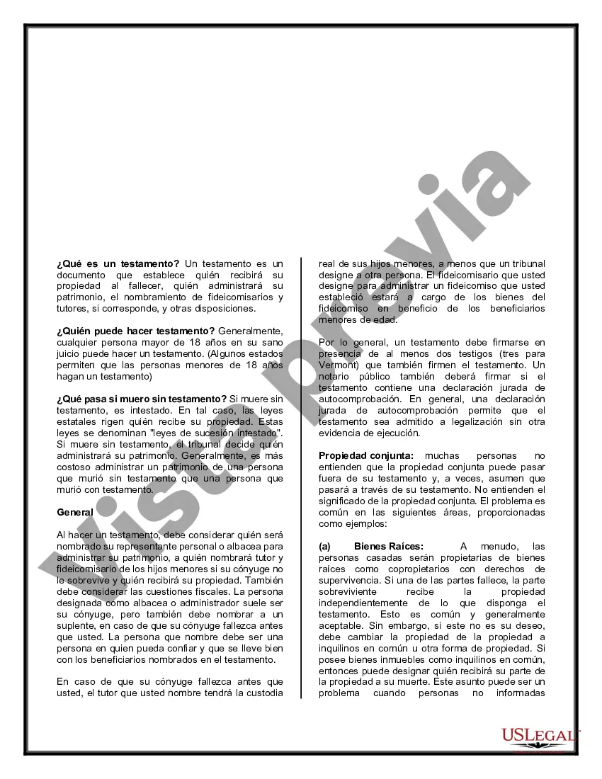 Preview Testamentos Mutuos o Últimas Voluntades y Testamentos para Personas Solteras que conviven con Hijos Menores