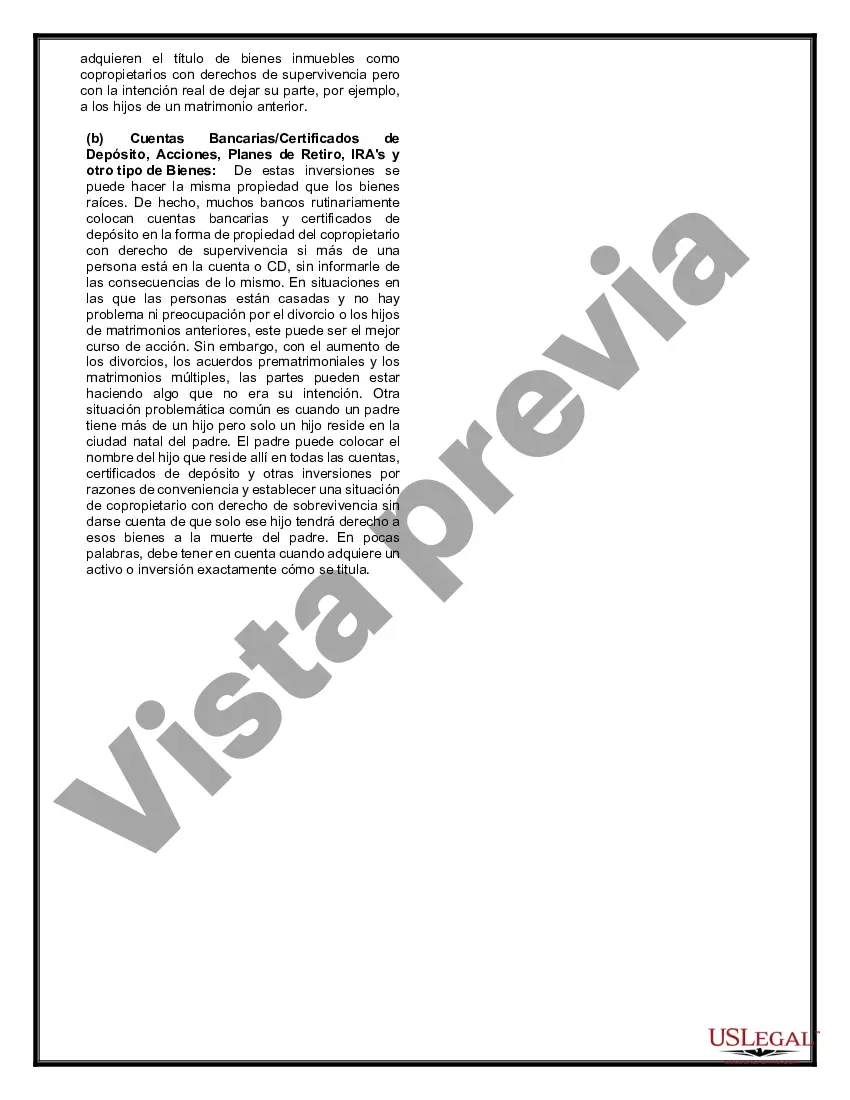 Preview Testamentos Mutuos o Últimas Voluntades y Testamentos para Personas Solteras que conviven con Hijos Menores