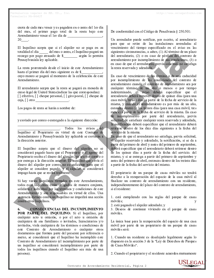 Preview Contrato de arrendamiento de alquiler residencial