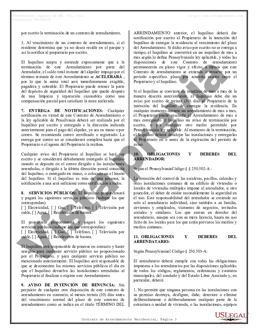 Preview Contrato de arrendamiento de alquiler residencial