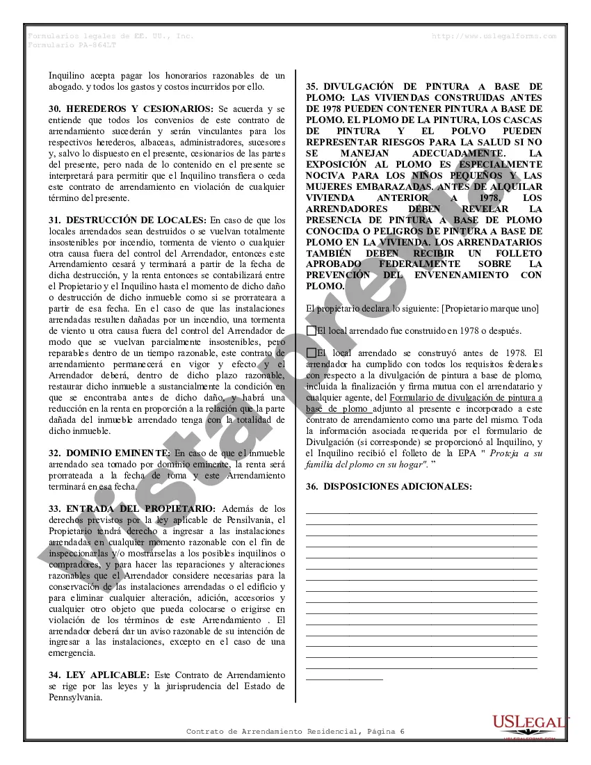 Preview Contrato de arrendamiento de alquiler residencial