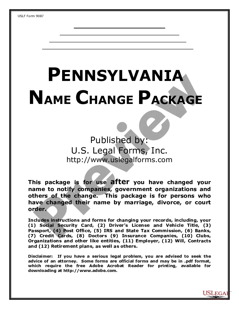 How to Get a Name Change in Pennsylvania After Marriage