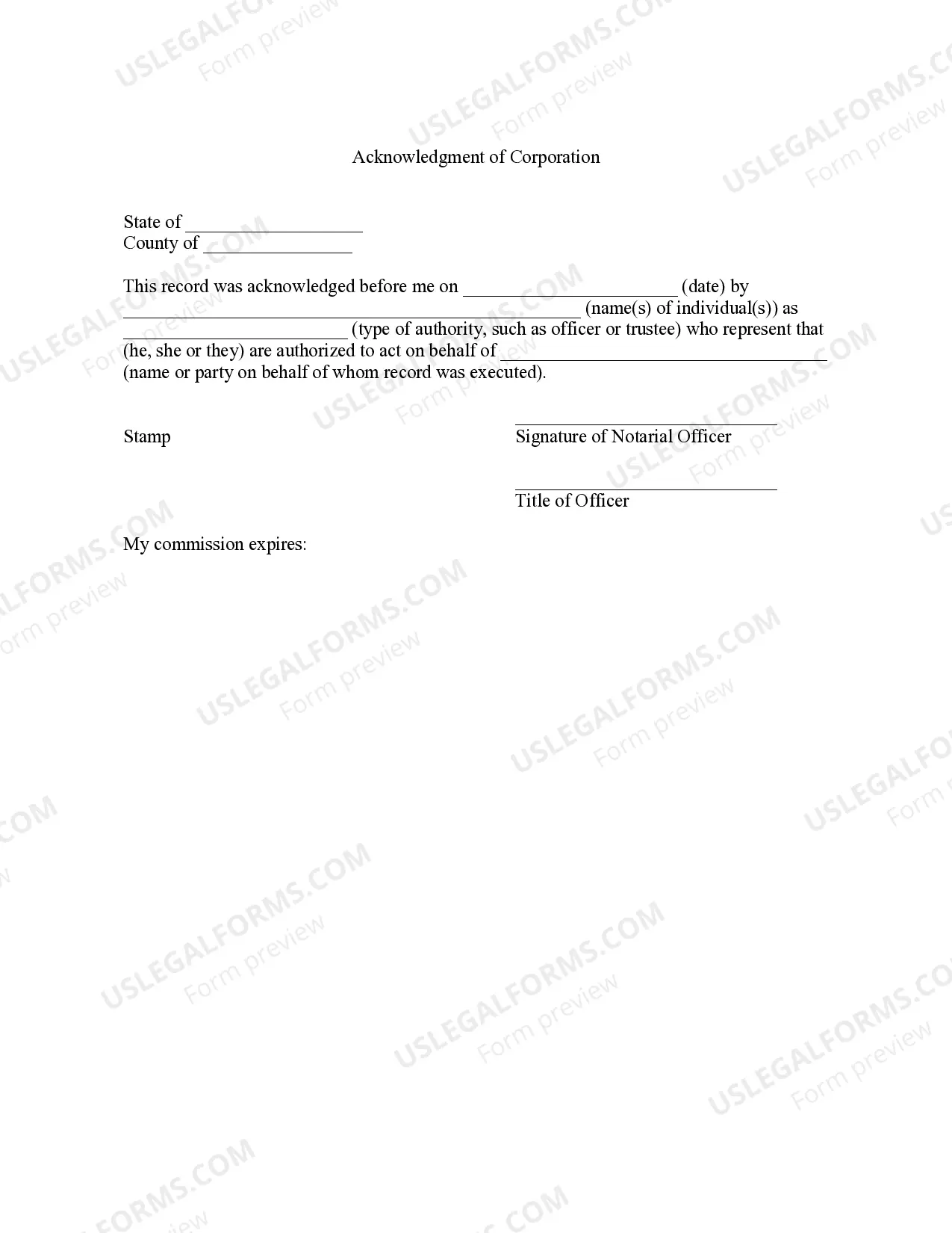 Preview Bill of Sale without Warranty by Corporate Seller