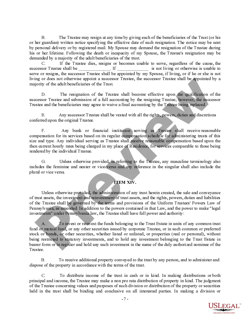 Preview Complex Will with Credit Shelter Marital Trust for Large Estates