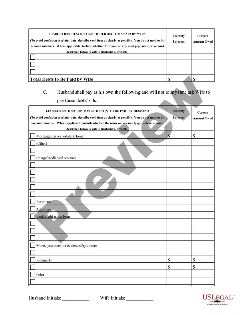 Get Marital Domestic Separation and Property Settlement Agreement Adult Children Parties May have Joint Property or Debts where Divorce Action Filed Preview Marital Domestic Separation and Property Settlement Agreement Adult Children Parties May have Joint Property or Debts where Divorce Action Filed