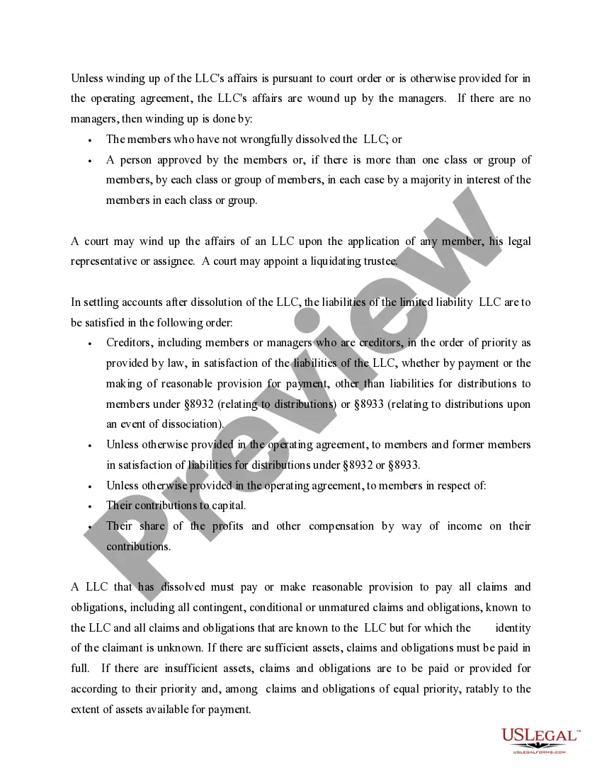 Get Pennsylvania Dissolution Package to Dissolve Limited Liability Company LLC Preview Pennsylvania Dissolution Package to Dissolve Limited Liability Company LLC