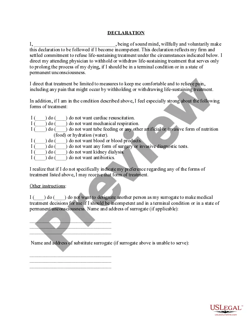 Preview Durable Power of Attorney for Health Care with Advance Health Care Provisions