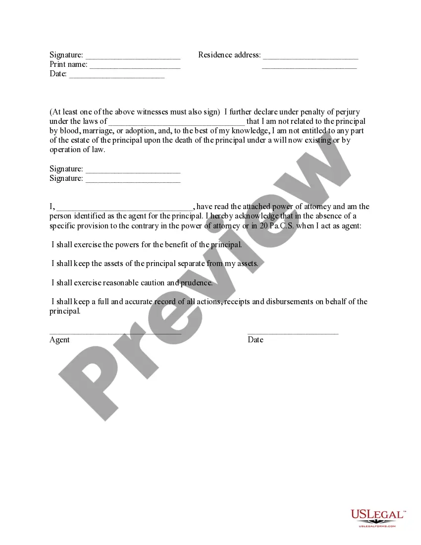 Preview Durable Power of Attorney for Health Care with Advance Health Care Provisions