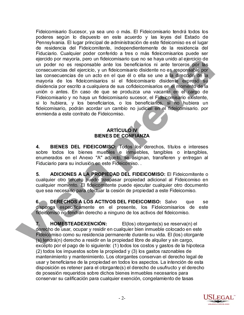 Preview Fideicomiso en vida para esposo y esposa sin hijos