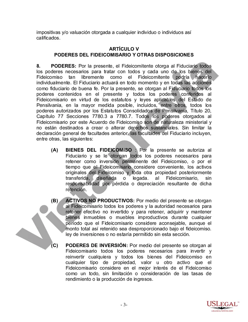 Preview Fideicomiso en vida para esposo y esposa sin hijos