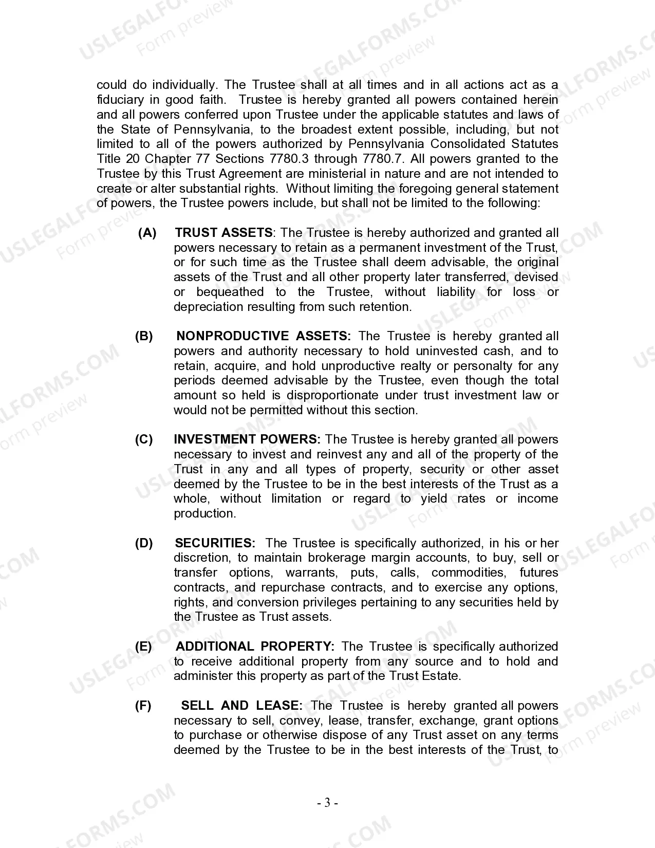 Preview Living Trust for Individual Who is Single, Divorced or Widow (or Widower) with Children