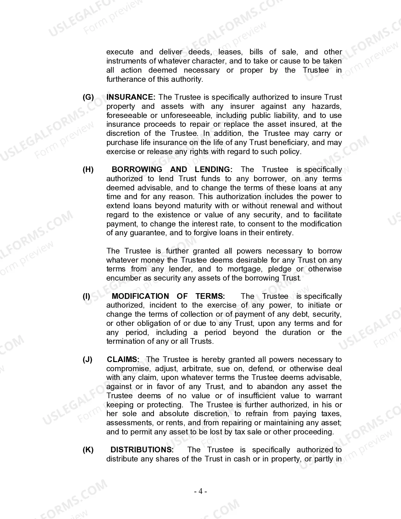 Preview Living Trust for Individual Who is Single, Divorced or Widow (or Widower) with Children