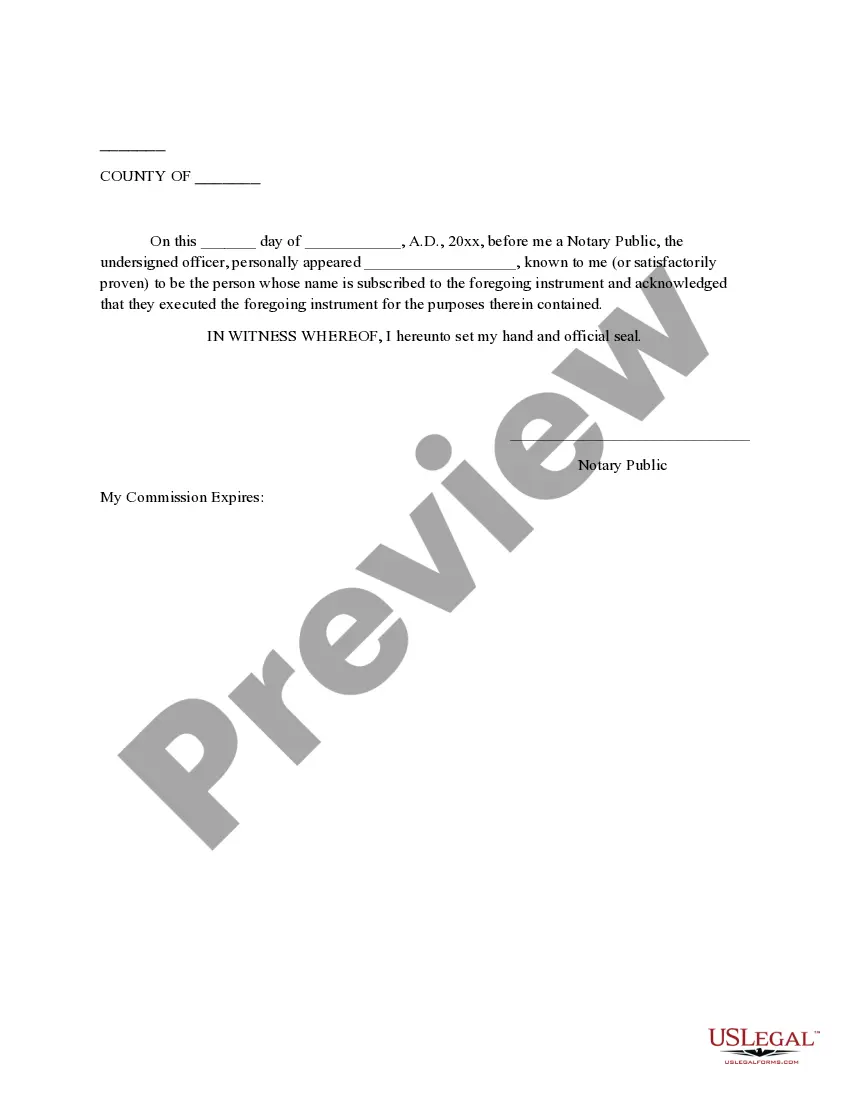 Preview Easement Agreement