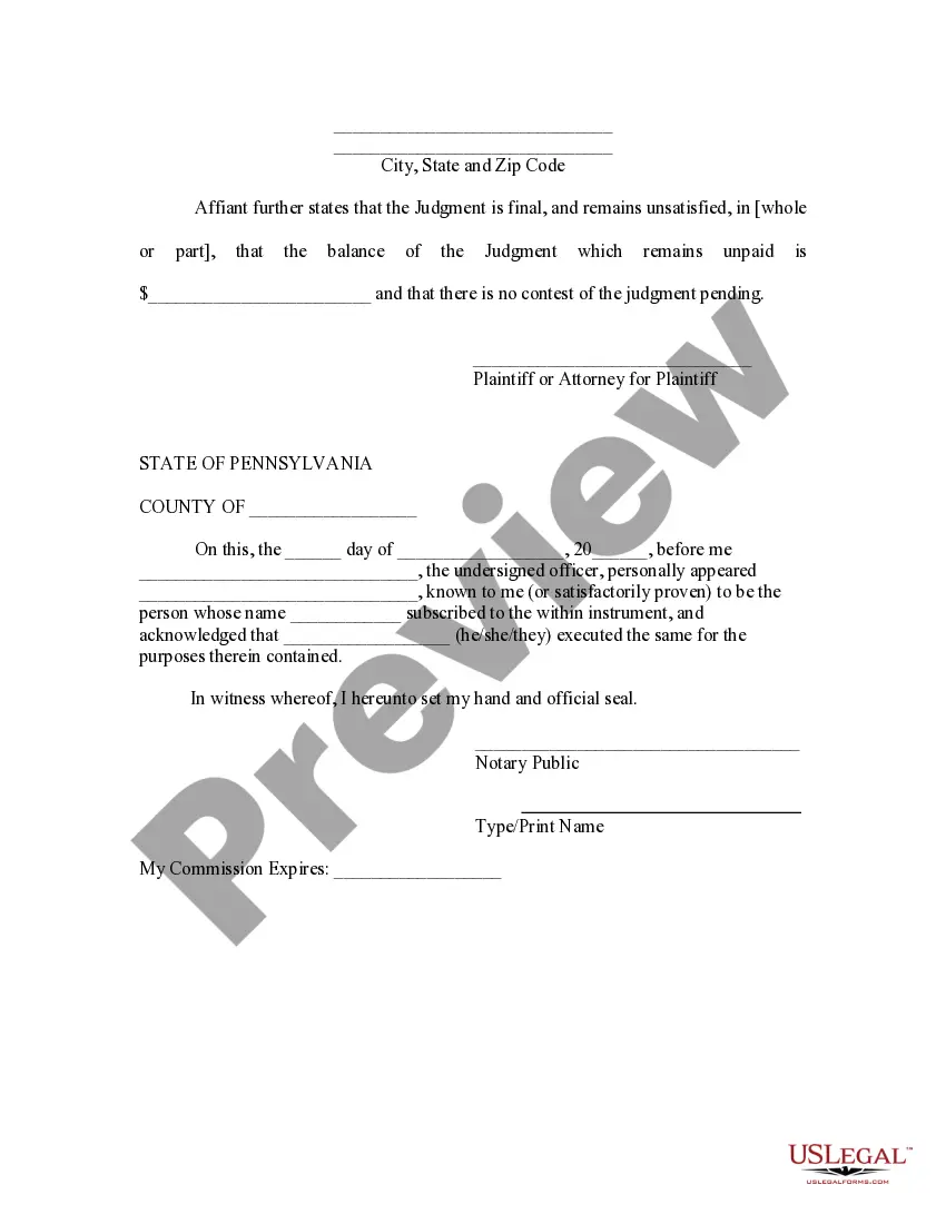 Get Pennsylvania Foreign Judgment Enrollment Preview Pennsylvania Foreign Judgment Enrollment