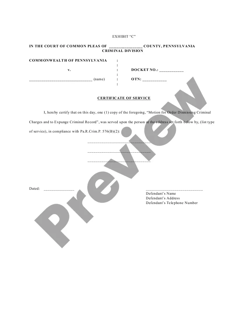 Preview Pennsylvania ARD Expungement Package