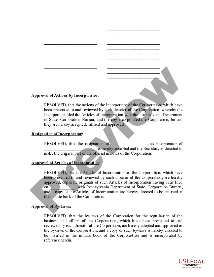 Preview Minutes for Organizational Meeting