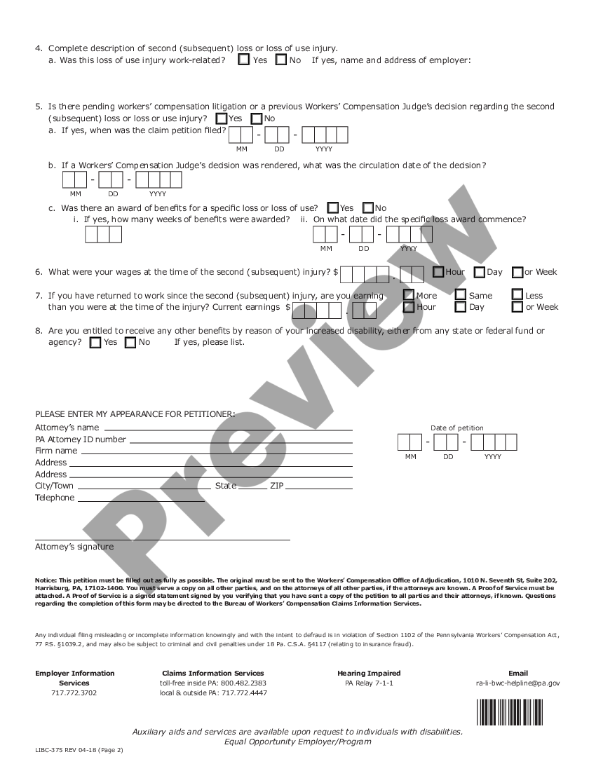 Compensation Injury Form For Child Care | US Legal Forms