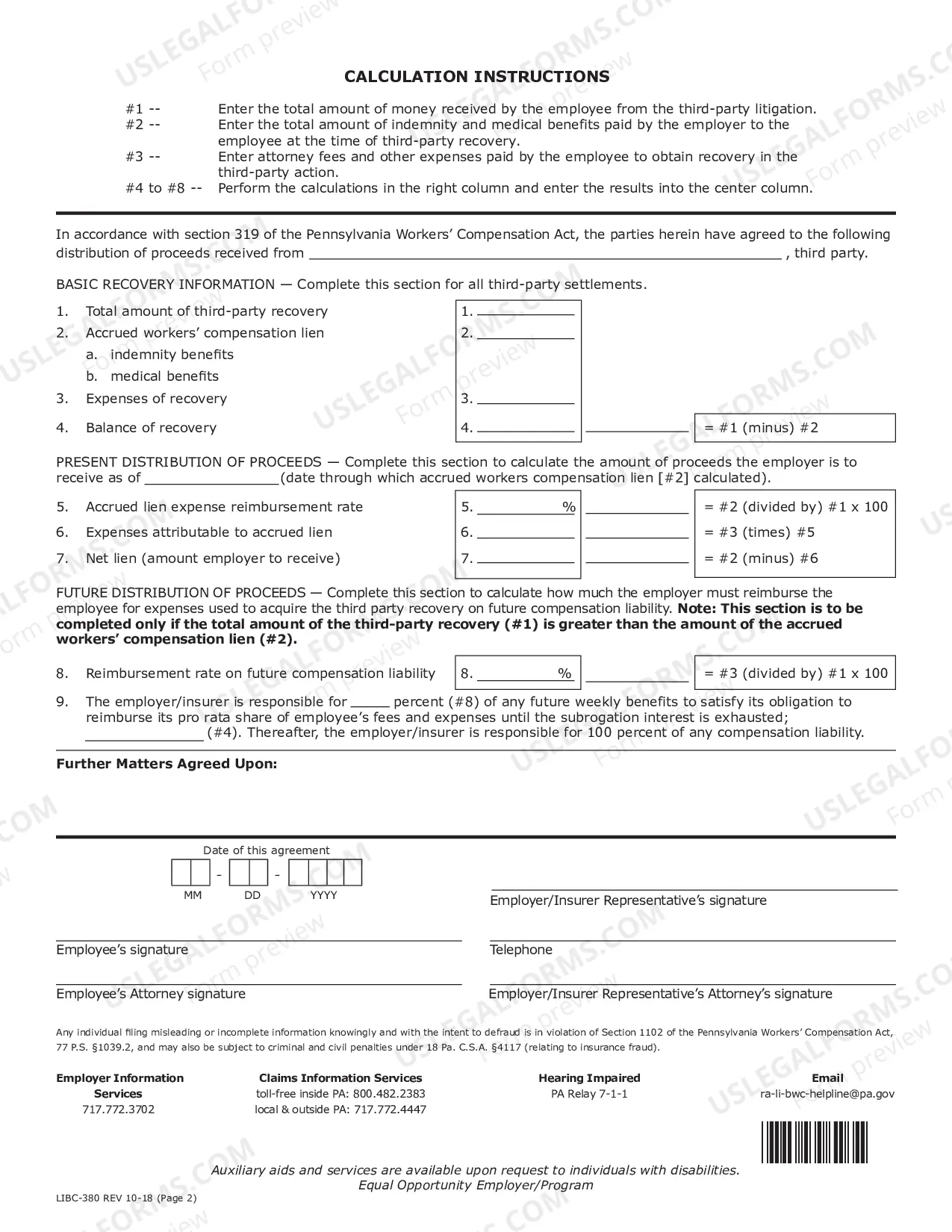 Preview Third Party Settlement Agreement for Workers' Compensation