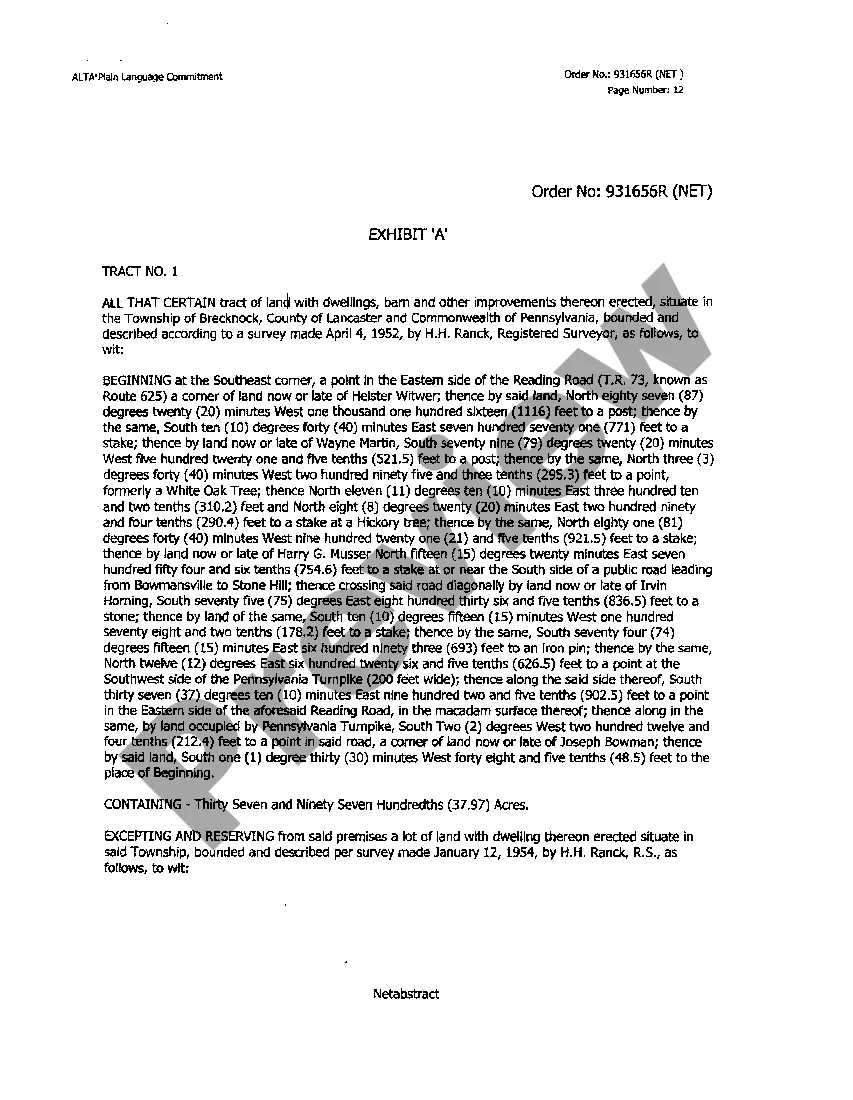 Preview Assignment of Rents