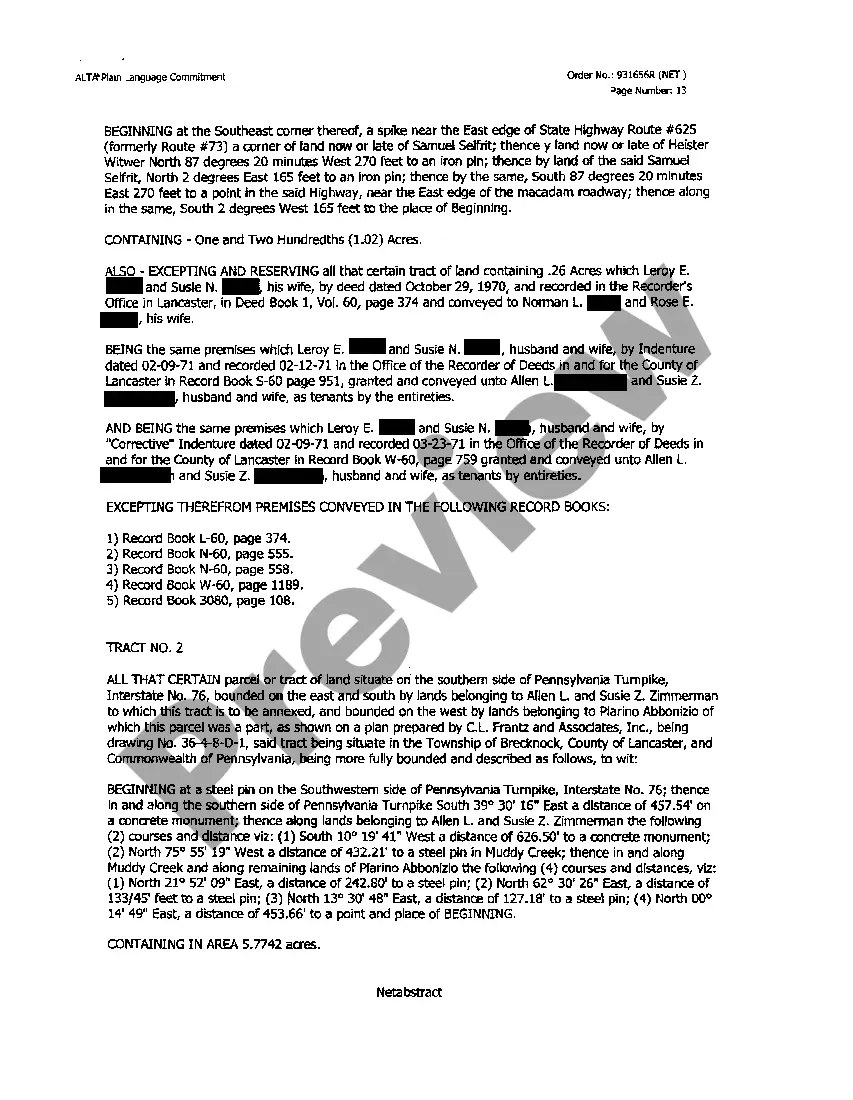 Preview Assignment of Rents