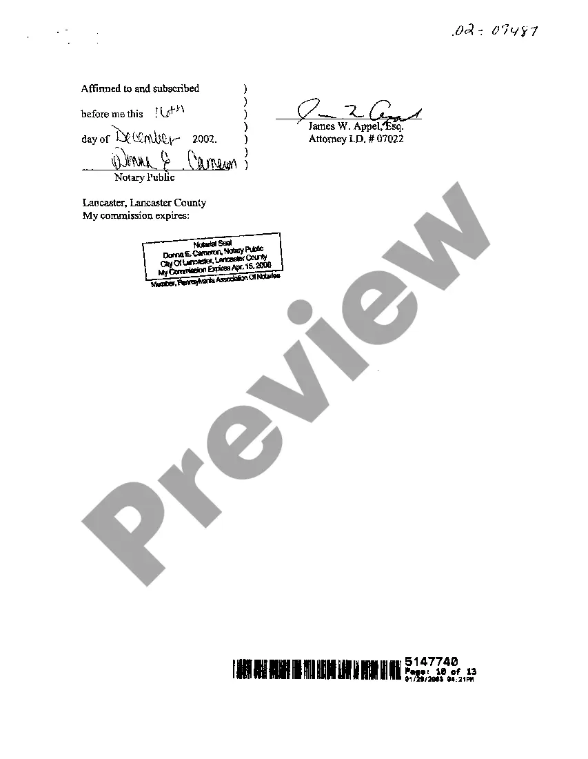 Preview Order on Action to Quiet Title