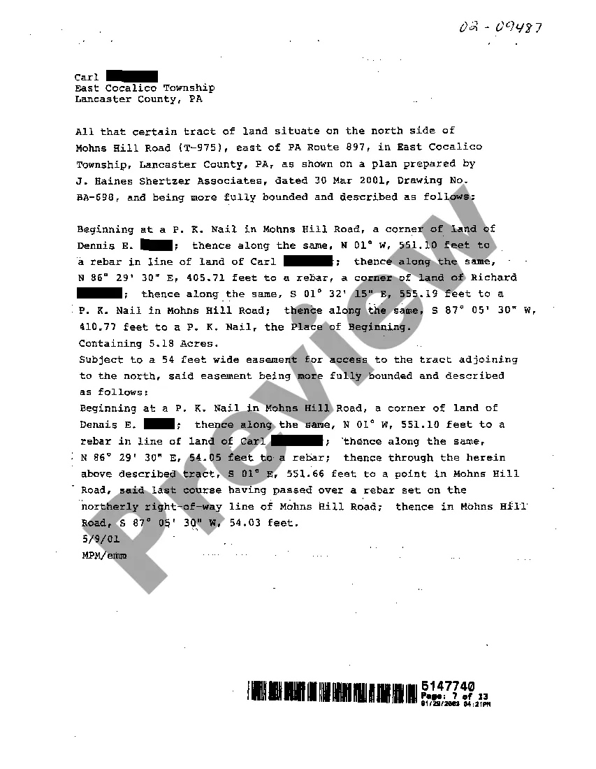 Preview Order on Action to Quiet Title