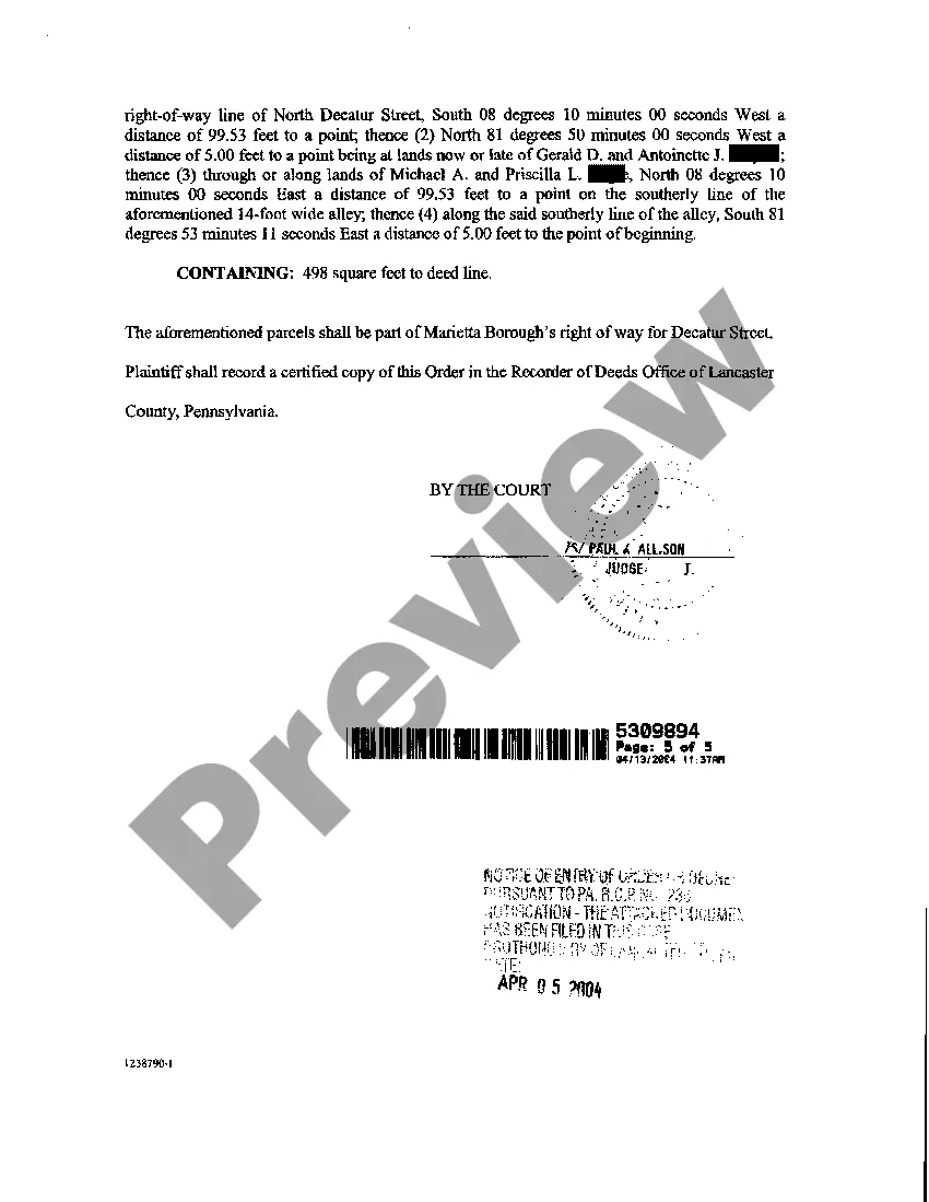 Preview Order to File a Response in Action to Quiet Title