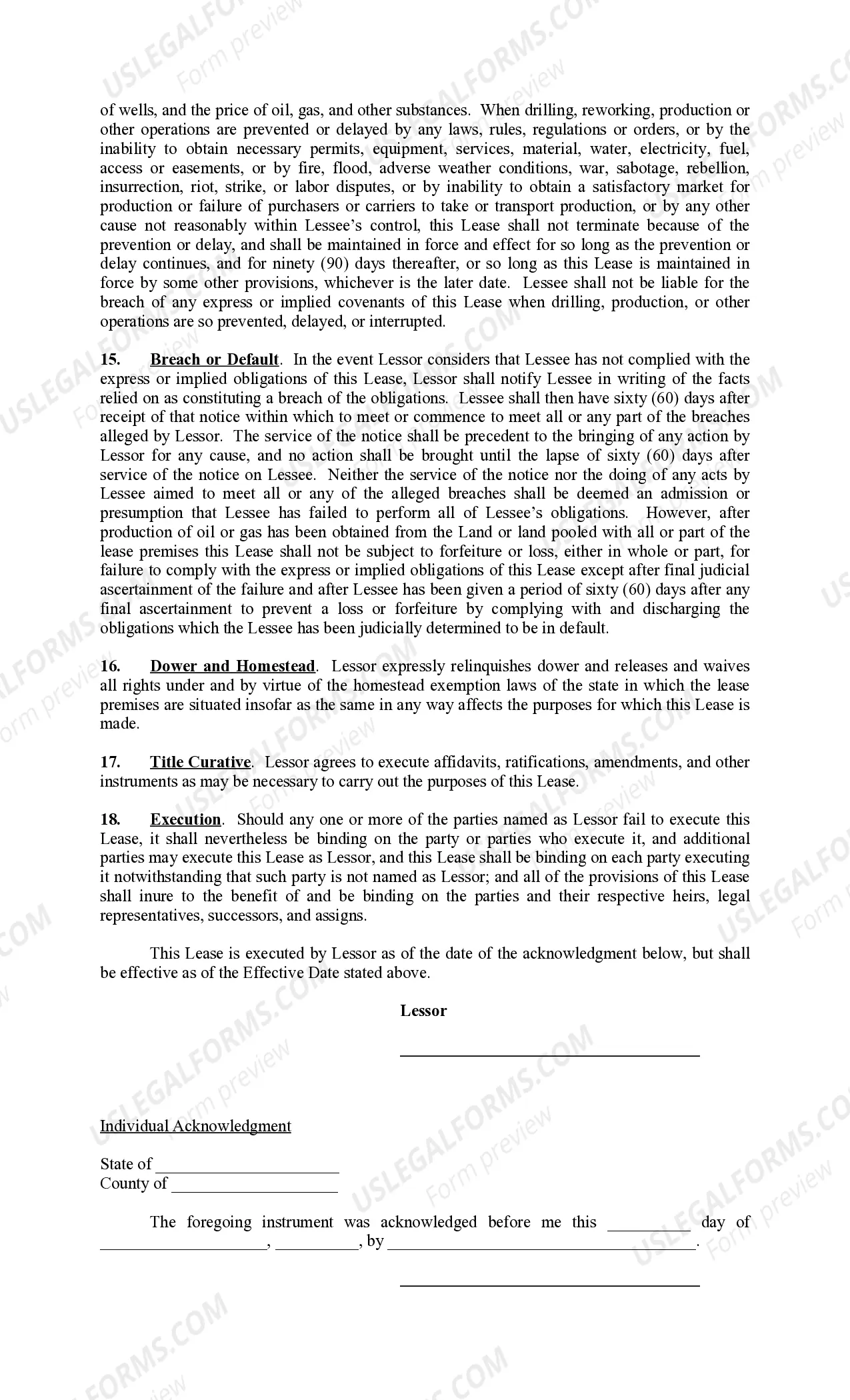 Preview Rental Lease Pooling Provision