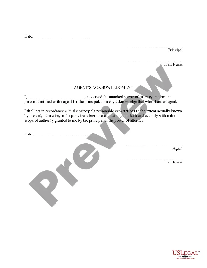 Preview General Power of Attorney for Care and Custody of Child or Children