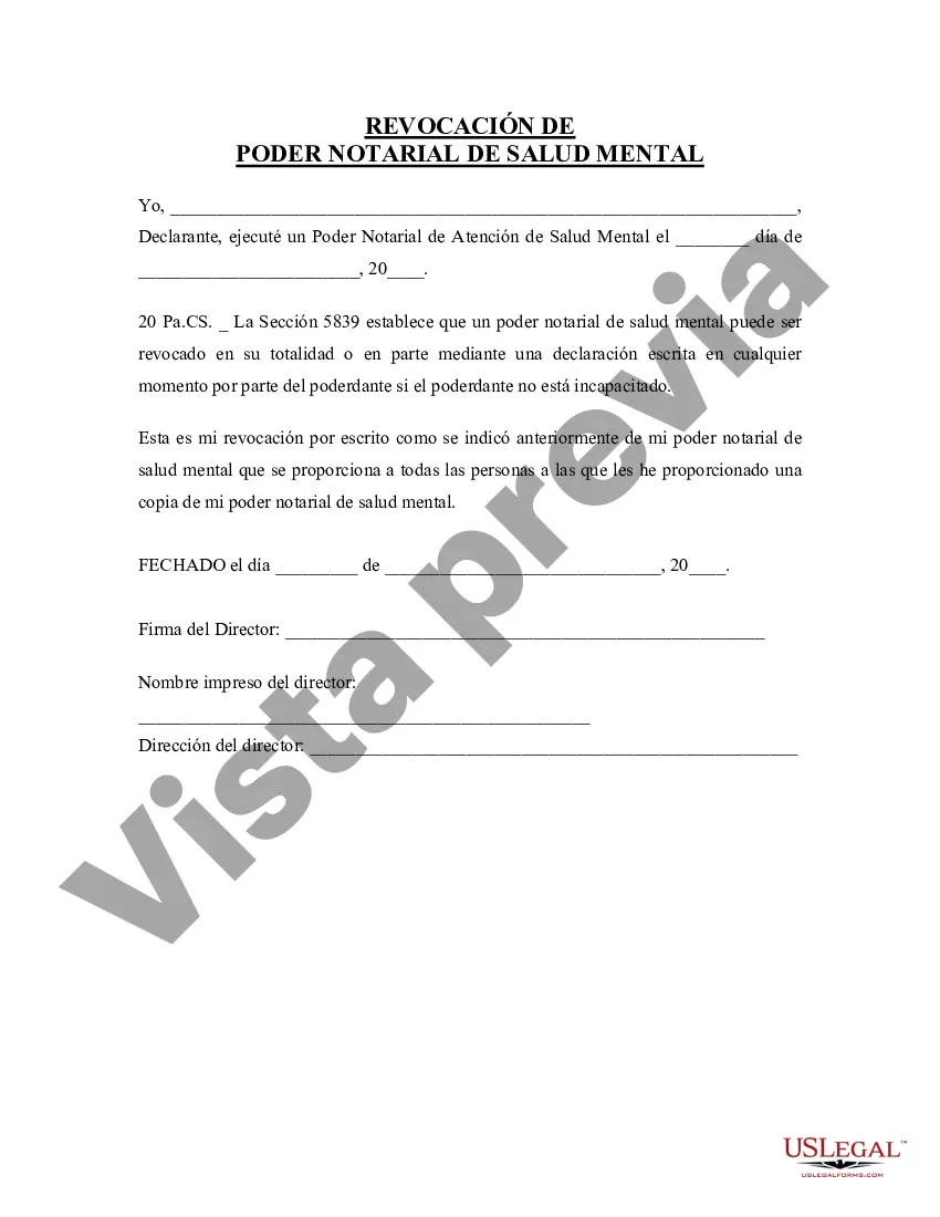Preview Revocación del poder notarial de salud mental