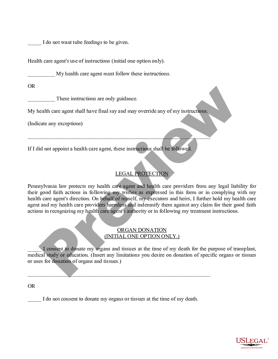 page 6 Statutory Living Will - Advance Directive for Healthcare - Statutory form preview