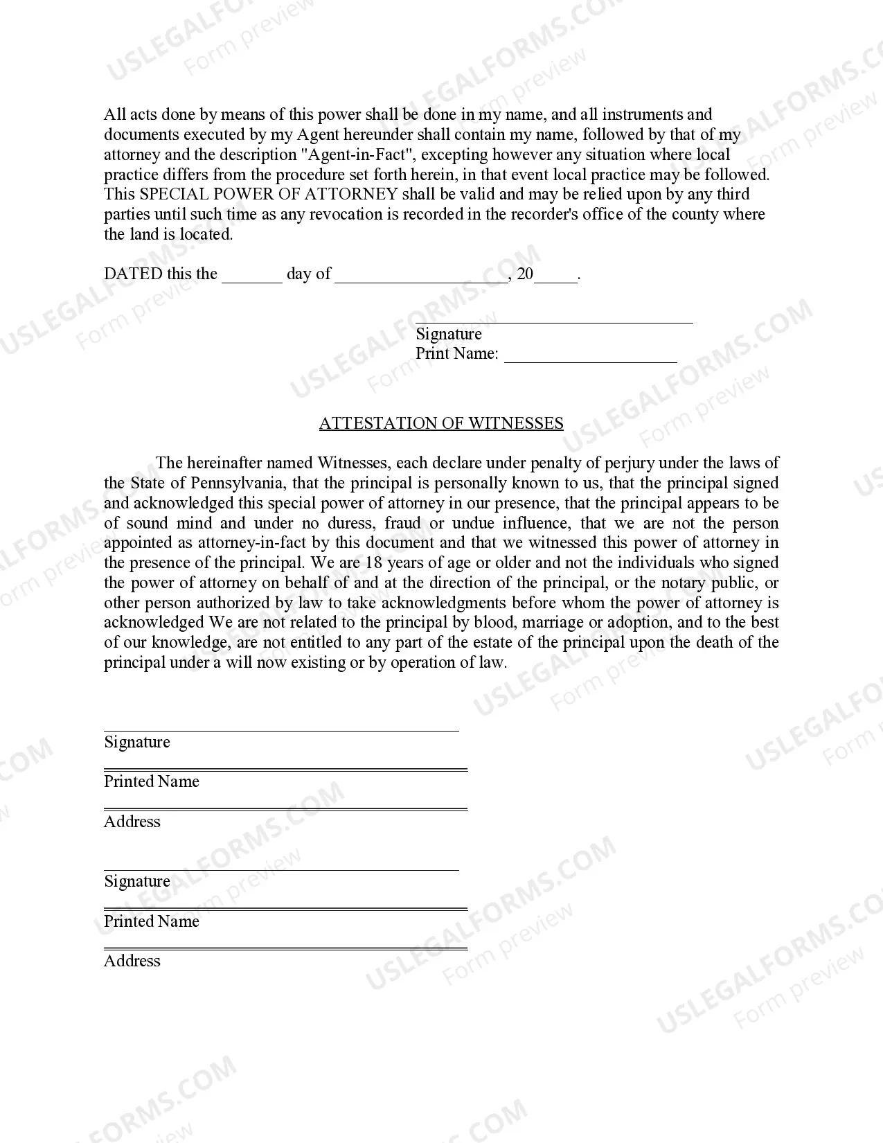 Preview Special or Limited Power of Attorney for Real Estate Sales Transaction By Seller