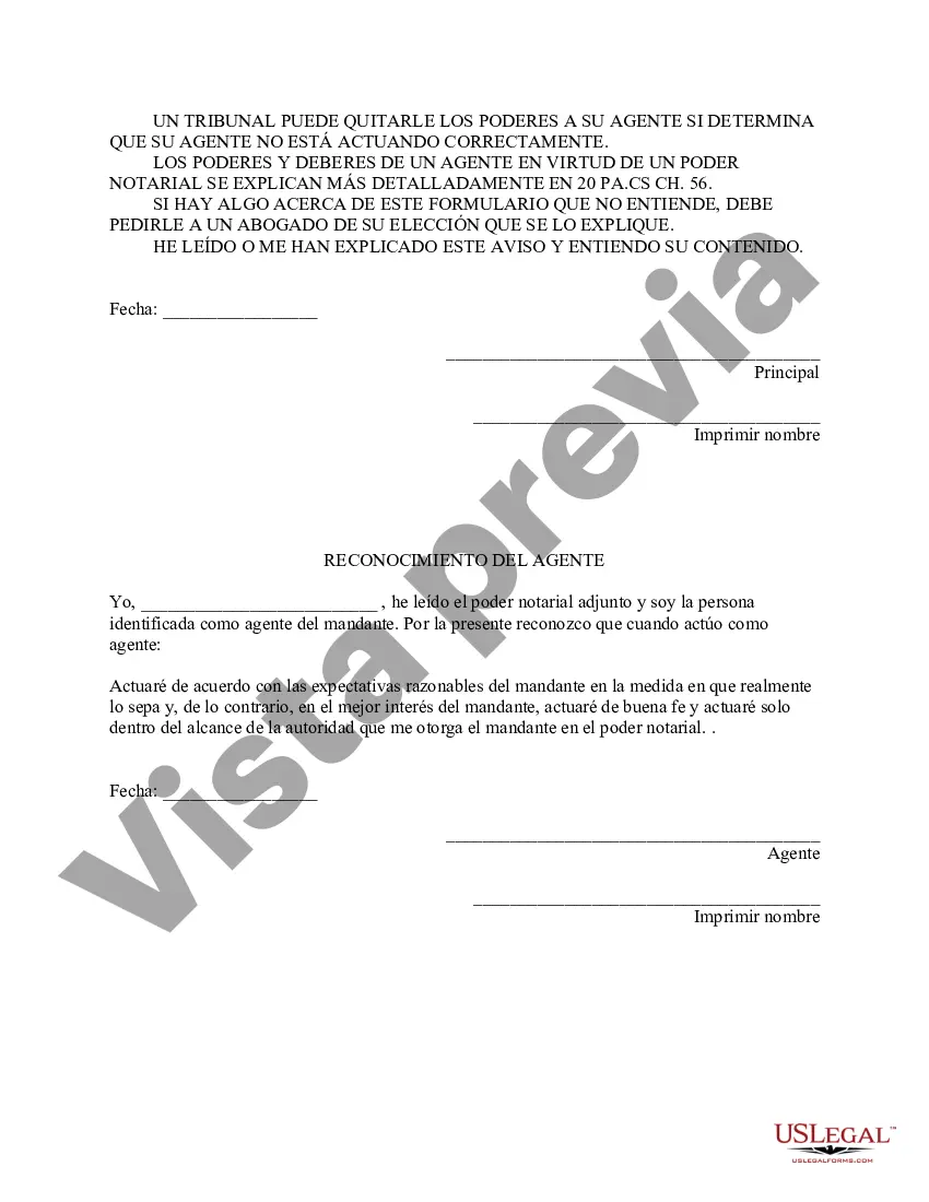 Preview Poder notarial limitado en el que se especifican poderes con ejemplos de poderes incluidos