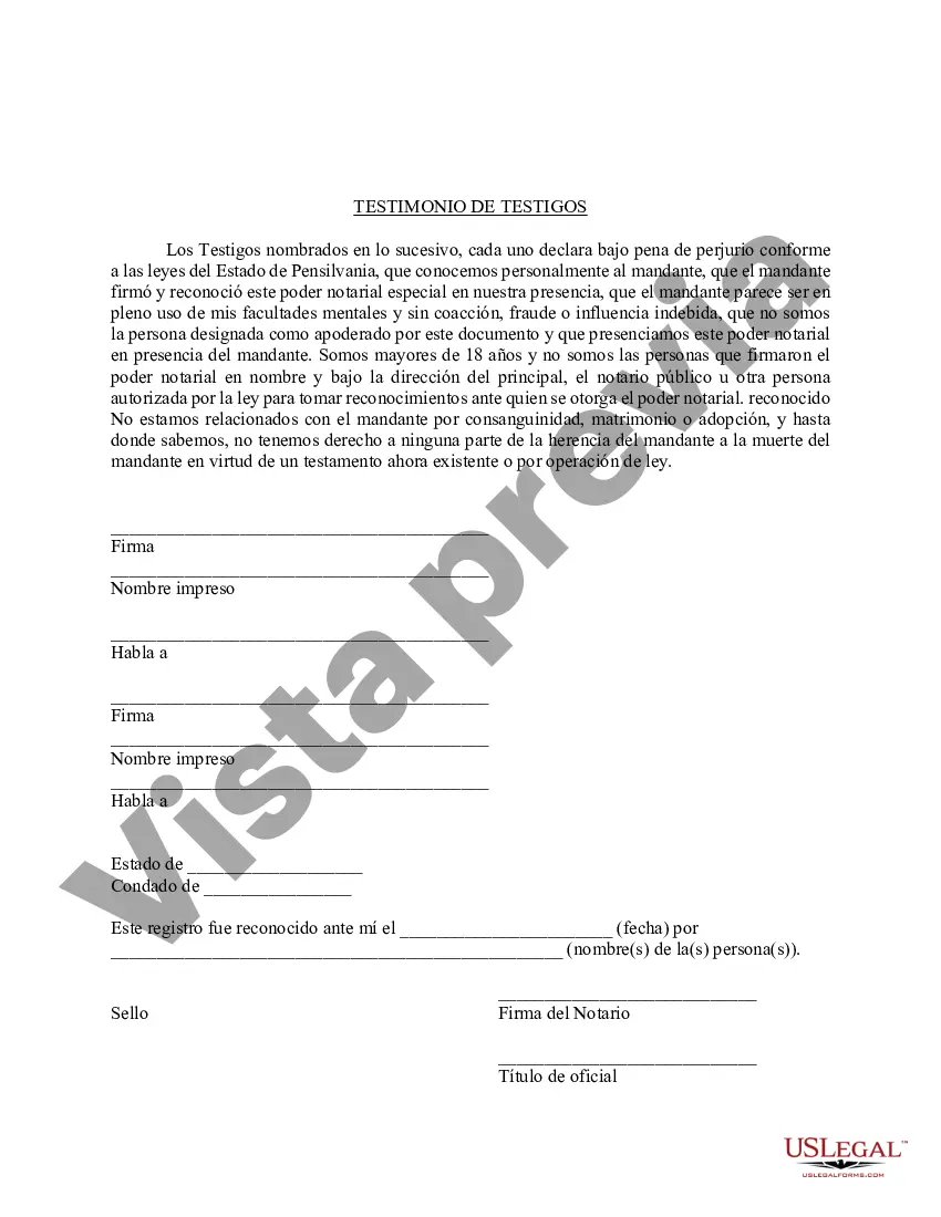 Preview Poder notarial limitado en el que se especifican poderes con ejemplos de poderes incluidos