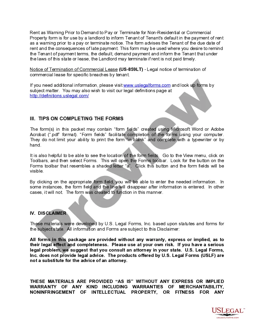 Preview Pennsylvania Commercial Lease Package