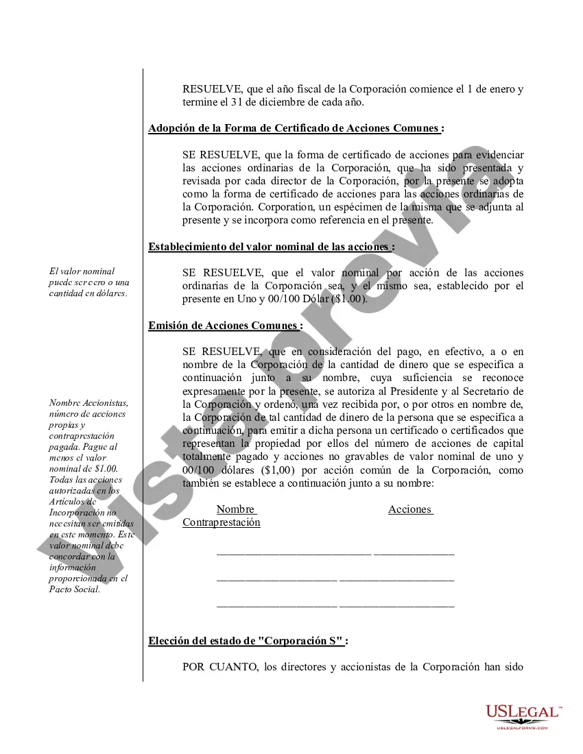 Preview Actas organizativas para una corporación profesional de Pensilvania