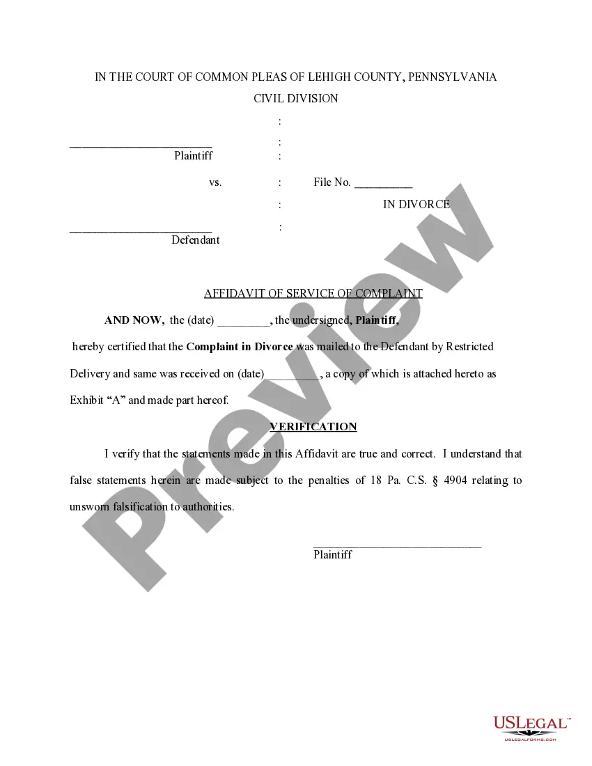 Get Affidavit of Service of Complaint Preview Affidavit of Service of Complaint