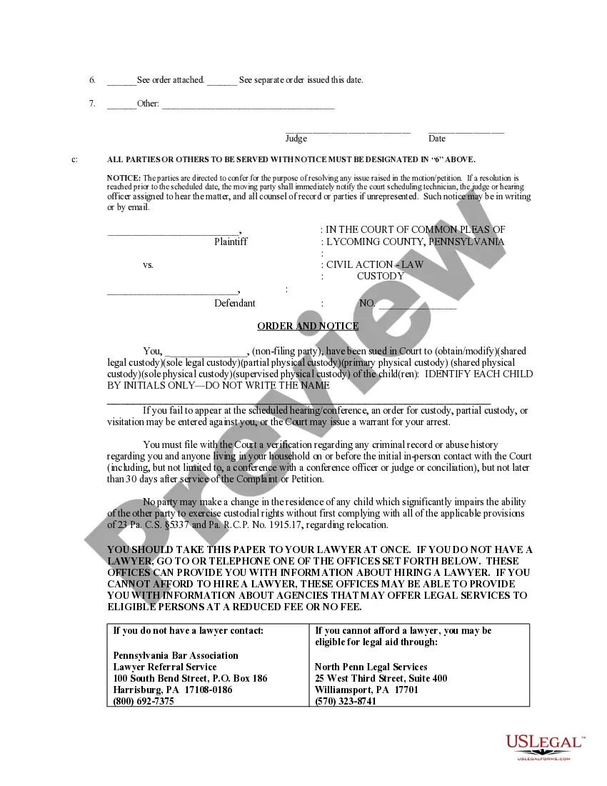 Preview Motion Cover Sheet with Order