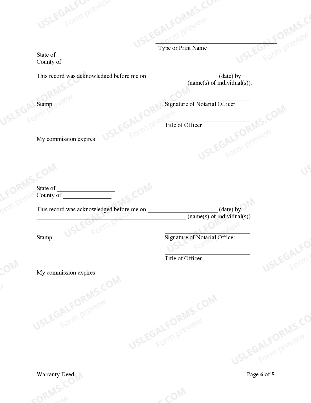 Preview Warranty Deed from Limited Partnership or LLC is the Grantor, or Grantee
