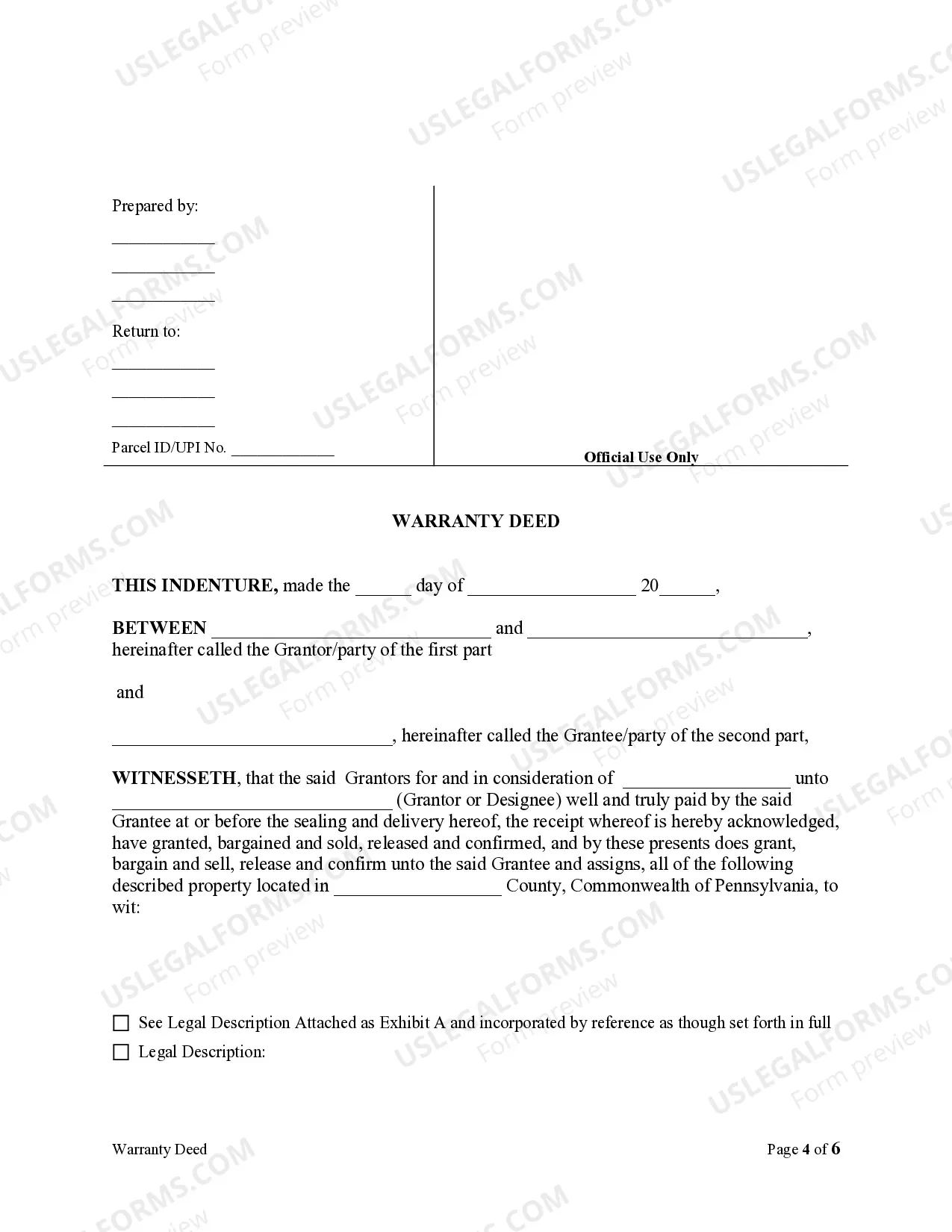 Preview Limited Warranty Deed from two Individuals to One Individual