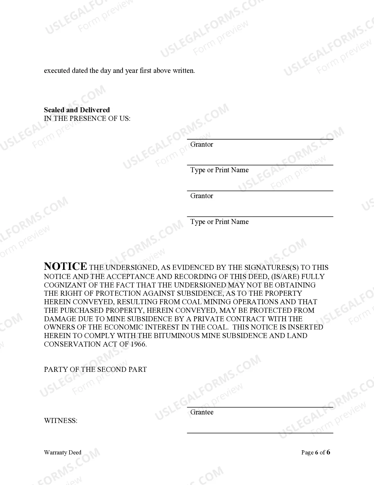 Preview Limited Warranty Deed from two Individuals to One Individual