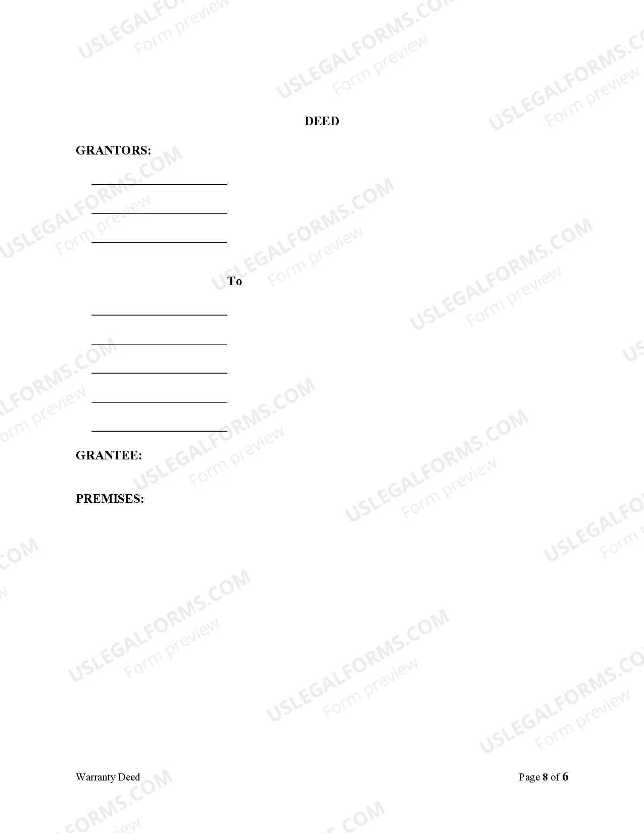 Preview Limited Warranty Deed from two Individuals to One Individual