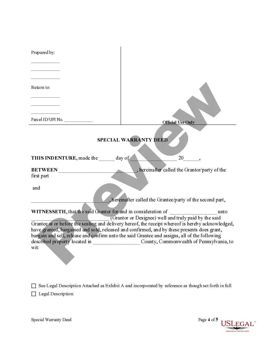 Preview Special - Limited Warranty Deed from Individual to Individual