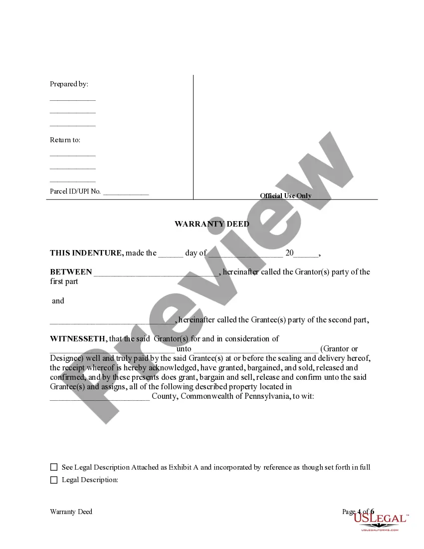 Preview Warranty Deed for Husband and Wife to Two Individuals